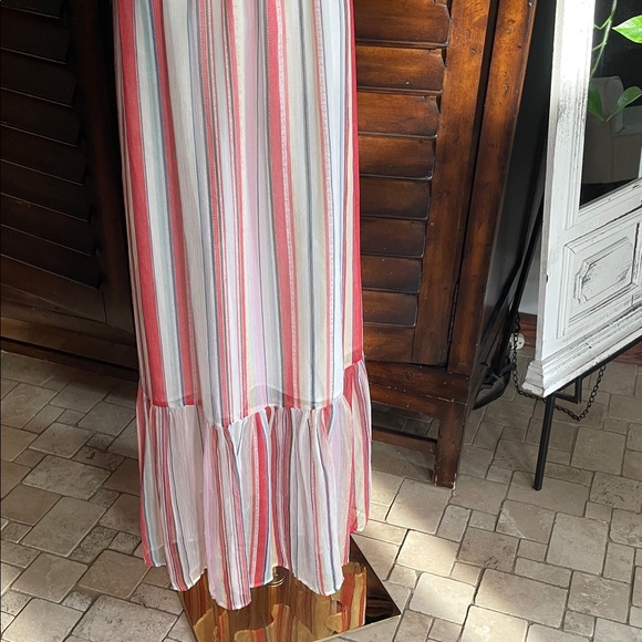 BB Dakota Luciana Stripe Striped Maxi Dress in Red and White Small - Picture 4 of 7
